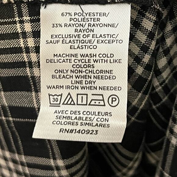 LOFT Black and White Plaid Midi Dress - Picture 11 of 11